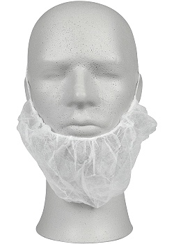 Skäggnät vit non-woven 100/FP