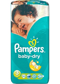 Barnblöja PAMPERS S3 4-9kg 52/FP