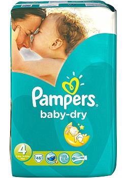 Barnblöja PAMPERS S4 7-18kg 46/FP