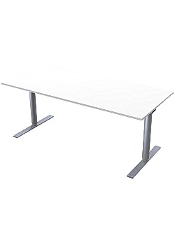 Bord El 180x80cm vitlaminat/grå