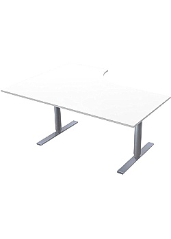 Bord El Höger 160x120cm vitlaminat/grå