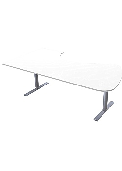 Bord El Höger 220x120cm vitlaminat/grå