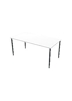 Bord fristående 160x80cm vitlam/svart