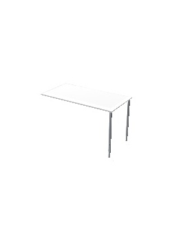 Bord kopplat 120x60cm vitlaminat/grå