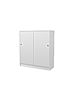 Skåp B1200 3xA4 skjutdörrar H132,5cm vit