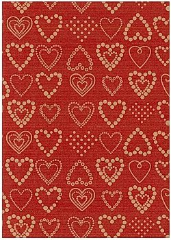 Presentpapper 35cmx179m Dotted Hearts