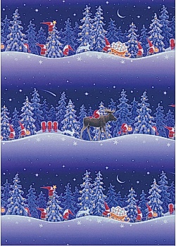 Julpapper 57cmx154m Nordic Night