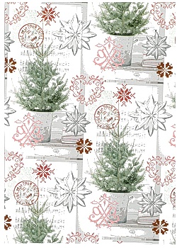 Julpapper 57cmx154m Pinetree