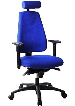 Kontorsstol LD6340Deluxe blå m svankstöd