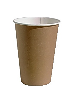 Pappersbägare 20cl brun/vit 100/FP