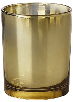 Ljuslykta glas 120X85mm Guld 6/FP