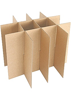 Avdelare flaskor 85x90x295mm brun (20)