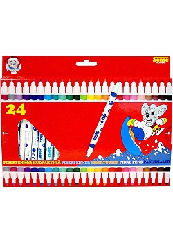 Fiberpenna dubbelspets (24)