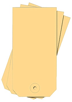 Hängetikett 70x140mm beige (1000)