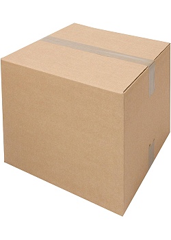 Wellåda 1lager 200x200x200mm brun (25)