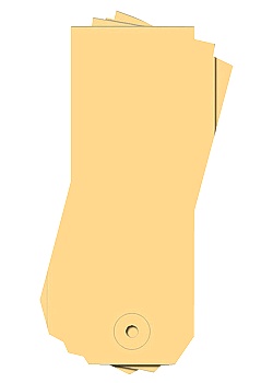 Hängetikett 40x80mm beige (1000)