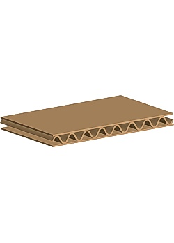 Wellåda 1lager 350x250x100mm brun (25)