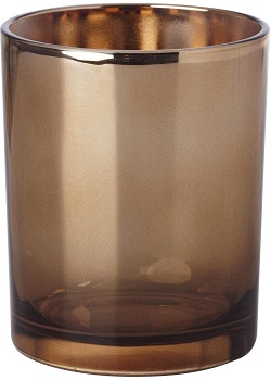 Ljuslykta glas 120X85mm Roseguld 6/FP