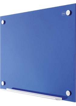 Glastavla NOBO Diamond magn blå 90x120cm