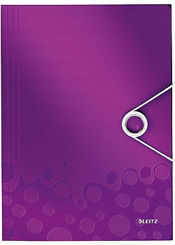 Snoddmapp 3-klaff Leitz WOW A4 PP lila