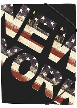 Gummibandsmapp A4 America