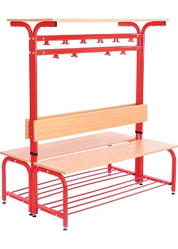 Kläd och skolhylla REDA röd h 141-179cm