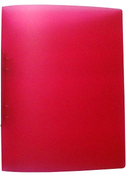 Ringpärm A4 i plast transparent rosa