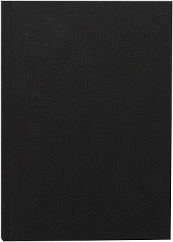 Anteckn.bok BURDE linne svart olinj, A4