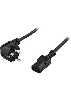 Apparatkabel DELTACO Jordad Rak 2m