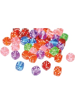 Plastpärlor tärningar (450)