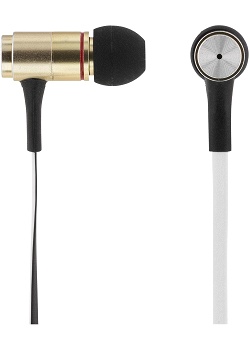Hörlur+mic in-ear STREETZ HL-244 guld