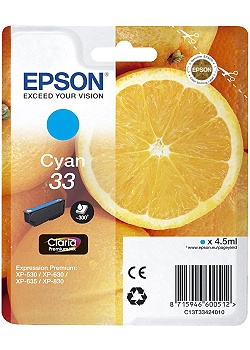 Bläckpatron EPSON C13T33424010 Cyan