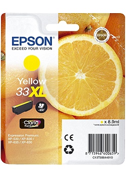 Bläckpatron EPSON C13T33644010 Gul