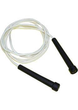 Hopprep plast, 2,3m vit/svart