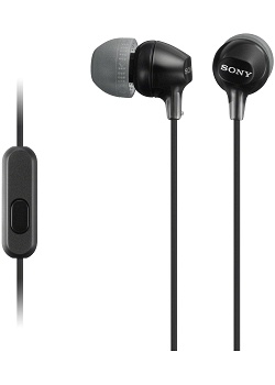 Sony Hörlur+mic MDR-EX15AP Svart