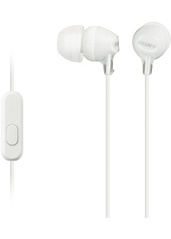 Sony Hörlur+mic MDR-EX15AP Vit
