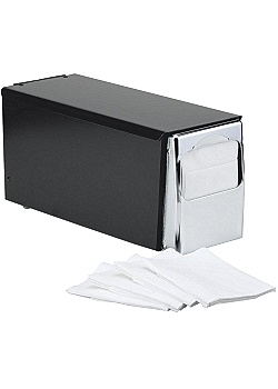 Servettdispenser svart 25x30cm