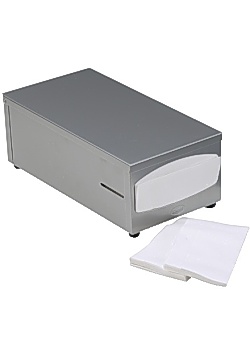 Servettdispenser 33x33cm grå/krom