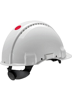 Skyddshjälm G3000 rattjust lampfäste vit