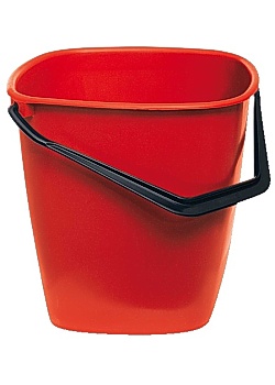 Hink fyrkantig röd 9,5L