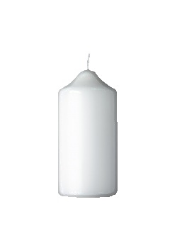 Blockljus 130x60mm vit