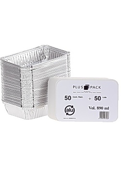 Aluminiumform inkl. lock 890ml (50)