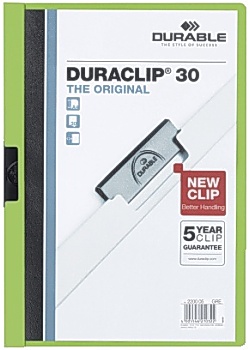 Klämmapp Duraclip 2200 A4 3mm grön