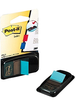 Index POST-IT 25x43mm kornblå