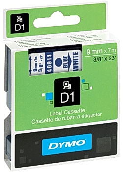 Tape DYMO D1 9mm Blå på Vit