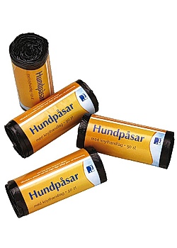 Hundpåse med knythandtag, svart (50)