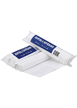 Papperskorgspåse LLD 25my 17 L vit (50)