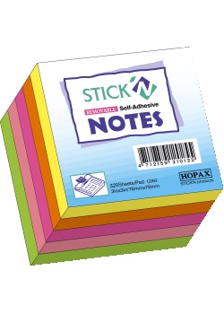 Notes Stick'n Notes 76x76mm flerfärgad