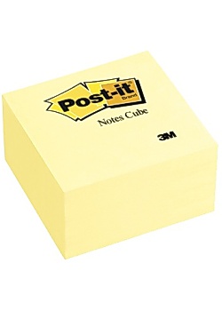 Notes POST-IT Kub 2028 76x76 mm gul