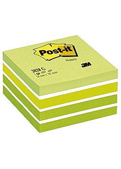 Notes POST-IT Kub 76x76mm grön/vit